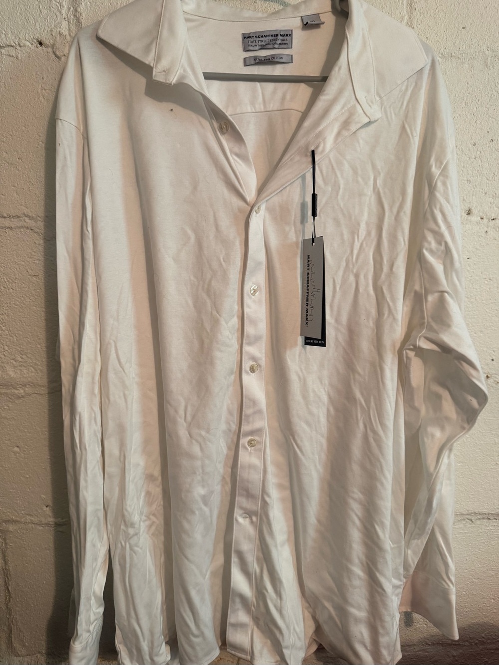 Hart Schaffner Marx White Men's Dress Shirt